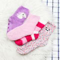 Chaussettes pour enfants en toison corail